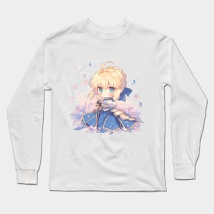 chibi saber Long Sleeve T-Shirt